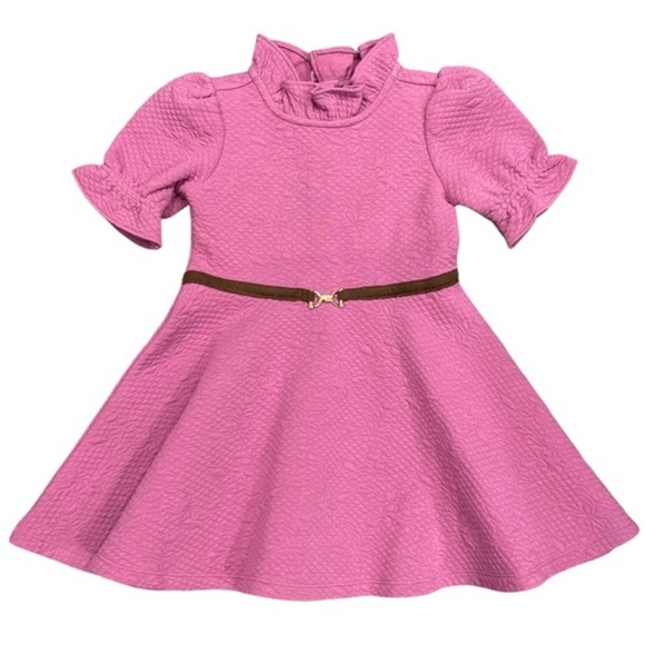 Janie and Jack Other - Janie and Jack Girls Pink Quilted Equestrian Dress with Belt Size 3
